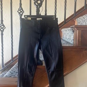 High rise split ankle jeans
